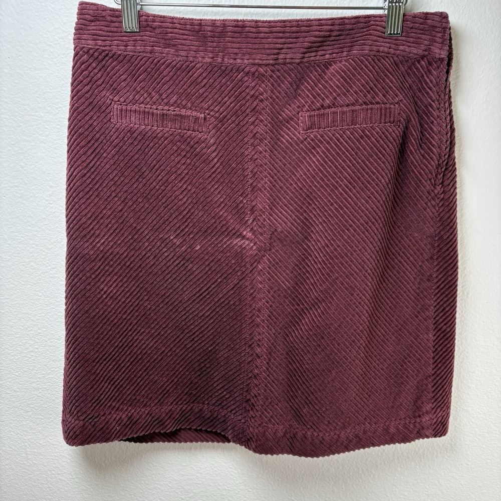 Talbots Petite 10P ~ Burgundy Corduroy A-Line Mini Skirt